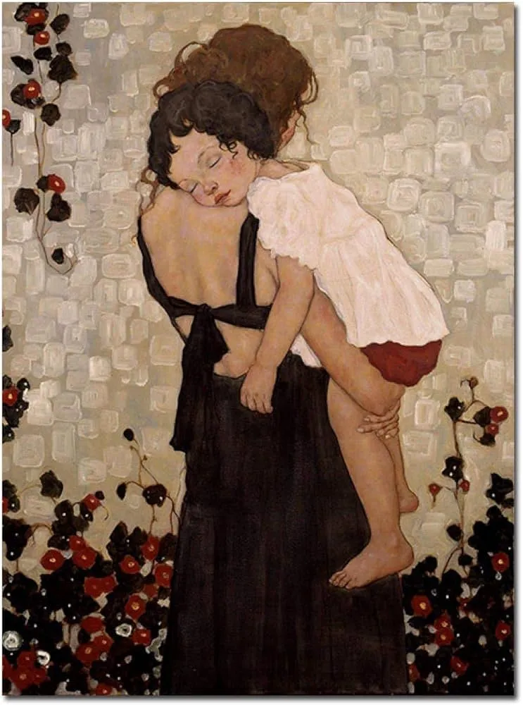 Mère et enfant, Gustav Klimt — détail